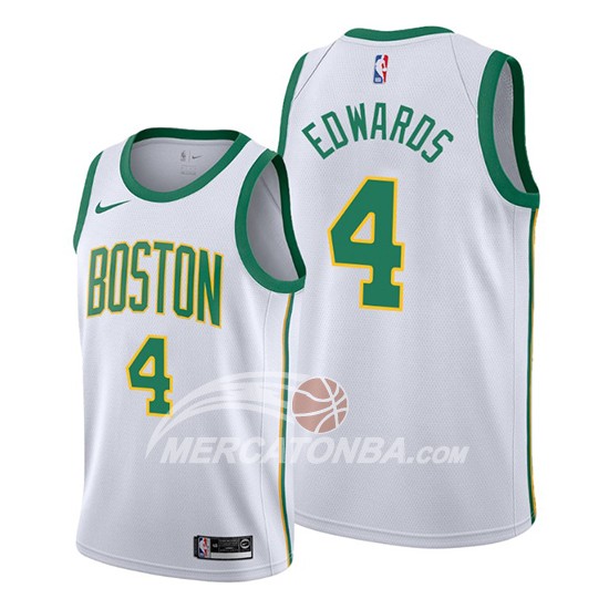 Maglia Boston Celtics Carsen Edwards Citta 2019-20 Bianco